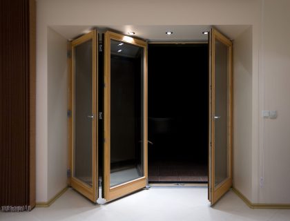 Wooden,Folding,Doors,With,Lighting